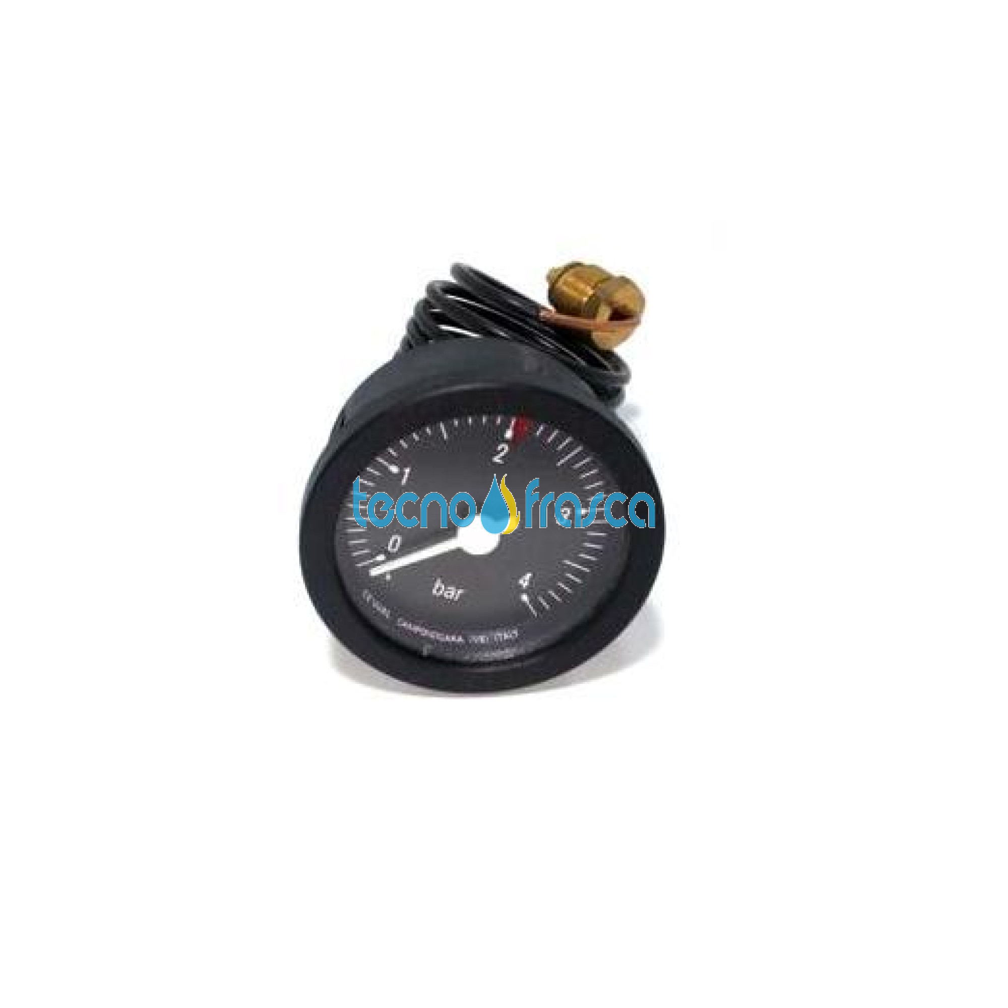 Manometro capillare d52 scala 0-4bar nero tondo 91400220