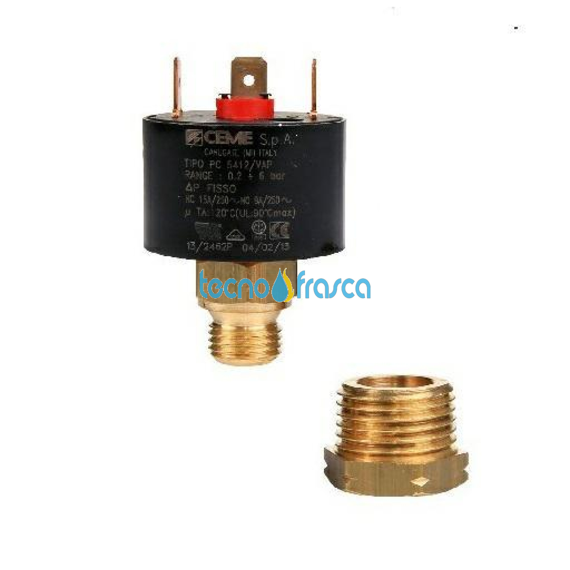 Prise Tuyau Pressostat D'air Ferroli Réf. 39805600 - Pièce Détachée Neuve, EAN 8028693520072