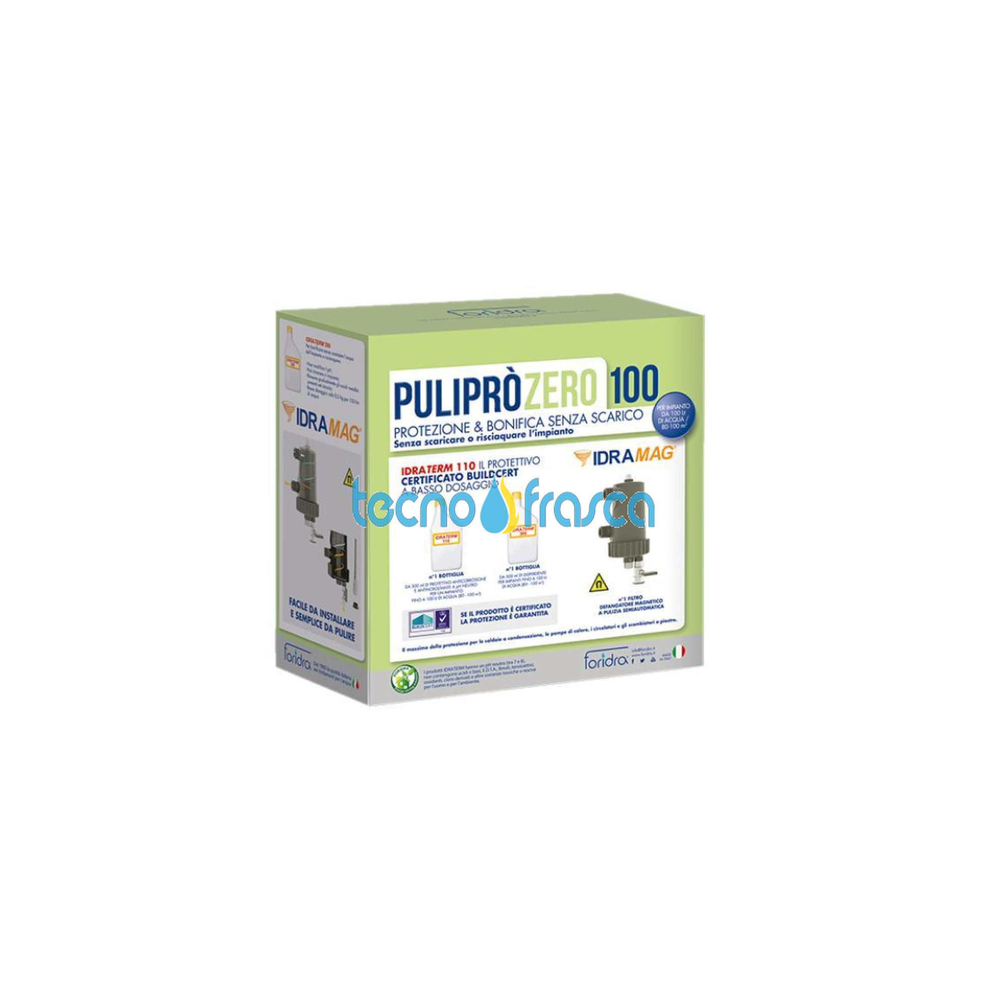 Pulipro zero 100 contiene 1idraterm100+1idraterm300+1idramag defang