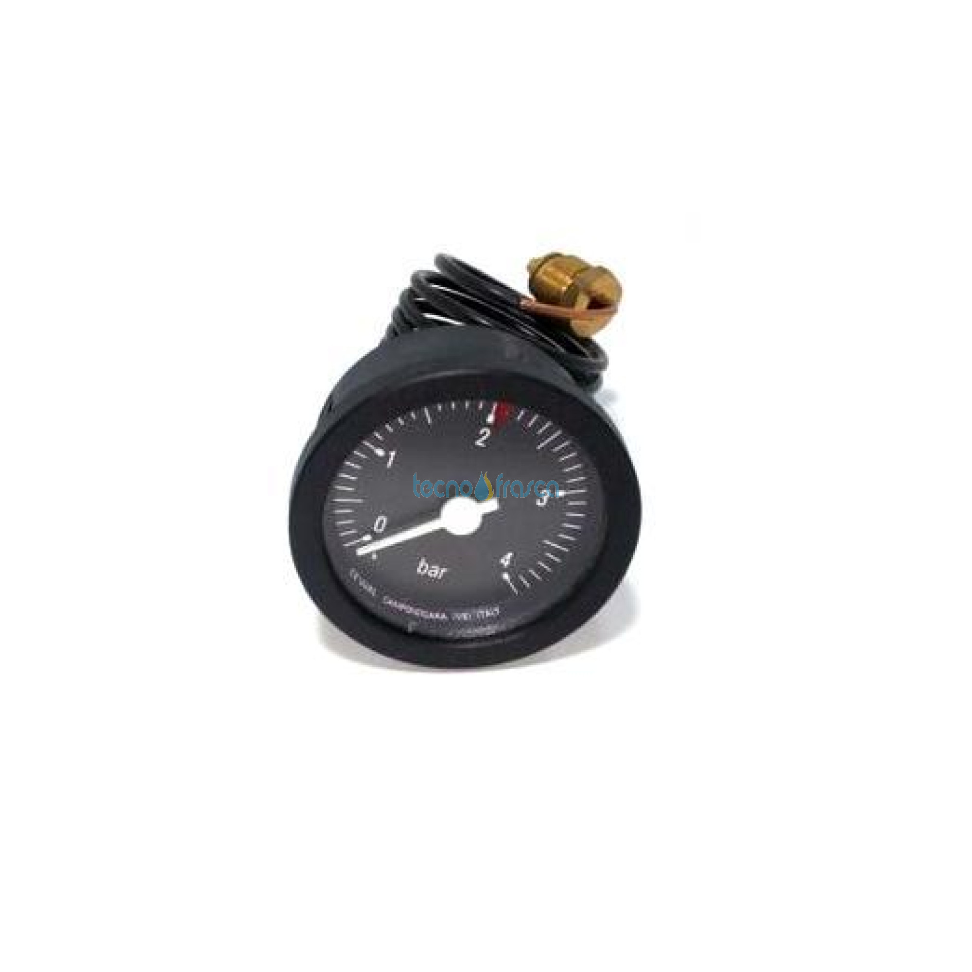 Manometro capillare d52 scala 0-4bar nero tondo 91400220