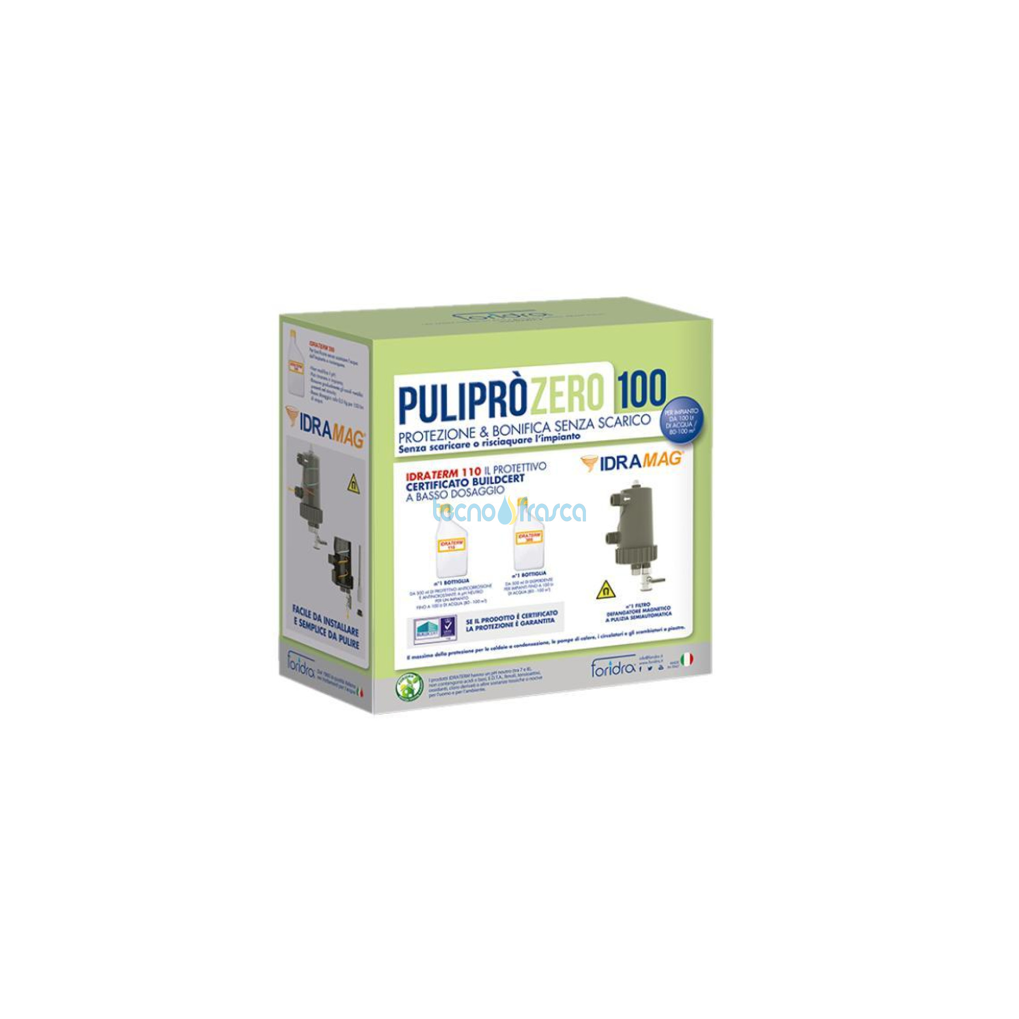 Pulipro zero 100 contiene 1idraterm100+1idraterm300+1idramag defang