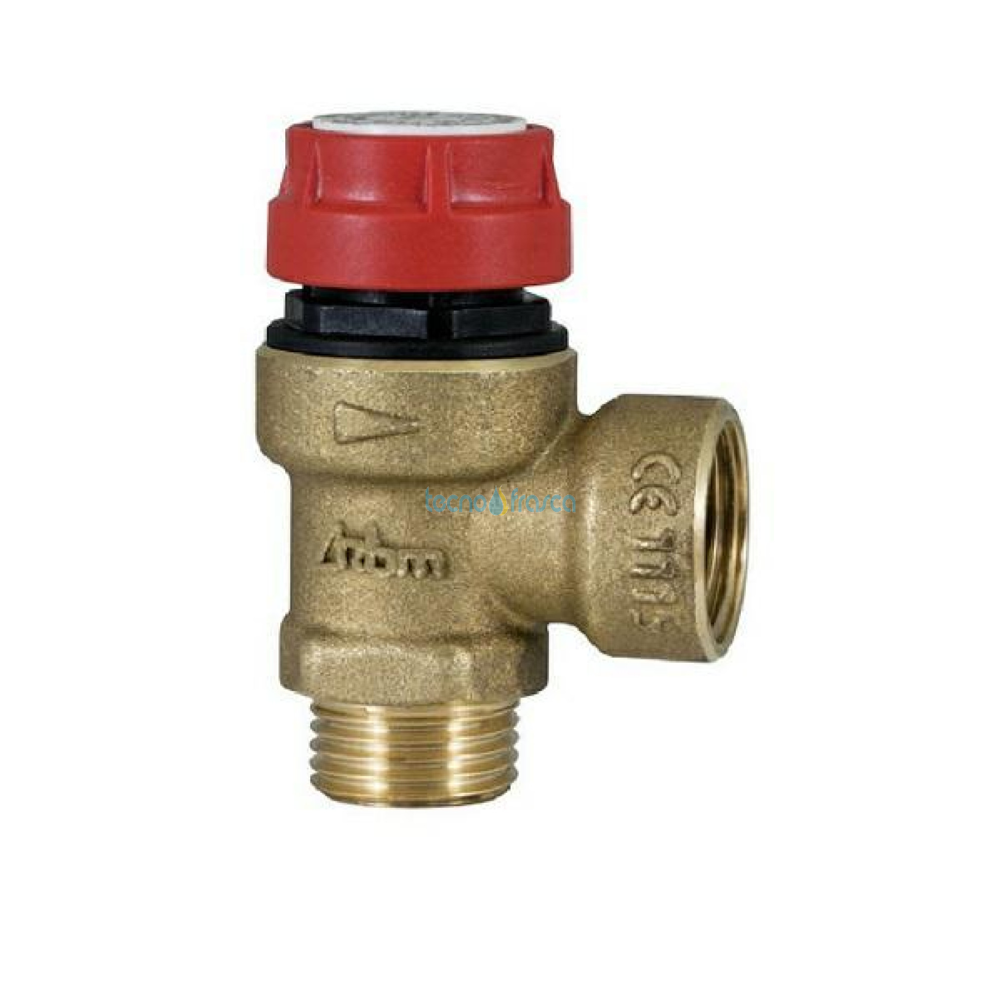 Valvola di sicurezza 1/2 x 1/2 attacco maschio 3 bar 03520440