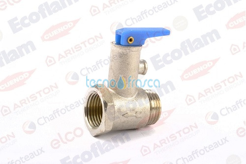 Ariston valvola sicurezza 1/2" 7,5 bar con leva 504342-cn