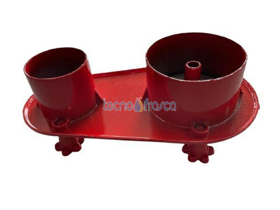 Piastra per conrollo fumi pft a 2 fori (0801100)