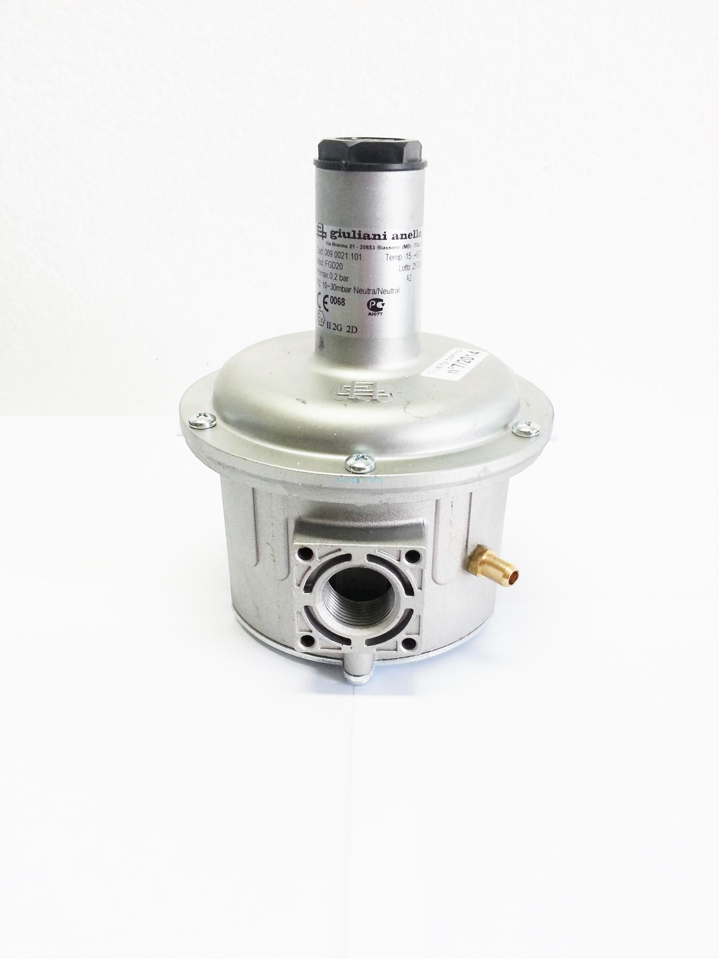 Regolatore con filtro 3/4 fgd20 con molla netura 10-30mbar