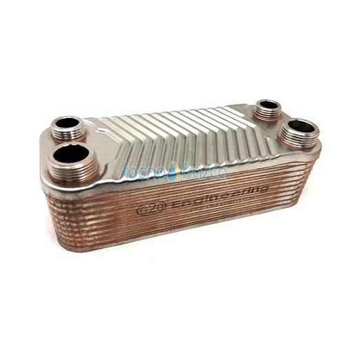 Scambiatore sanitario ferroli joannes 16 piastre scr050-16
