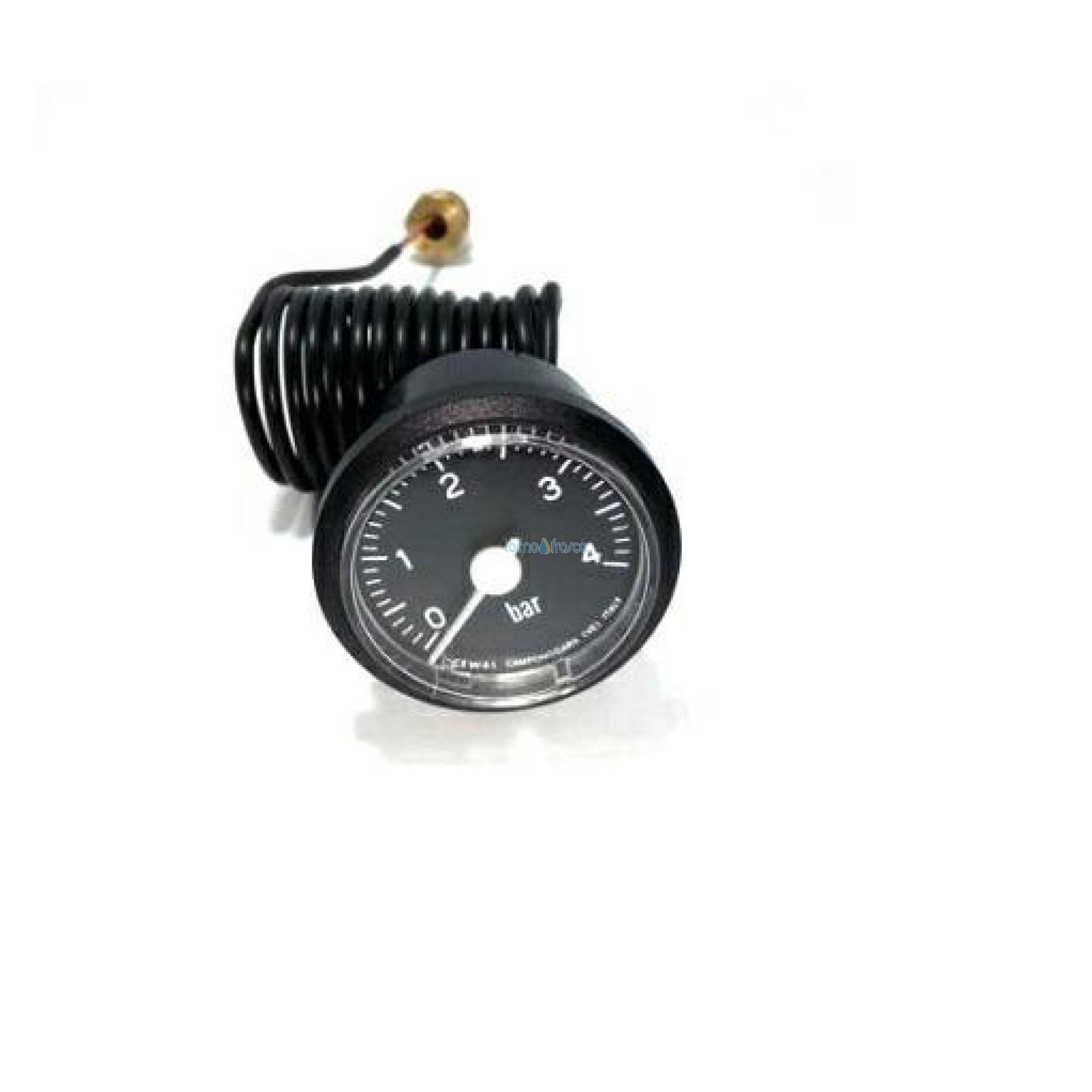 Manometro capillare d37 scala 0-4bar nero tondo 14x1 91400110