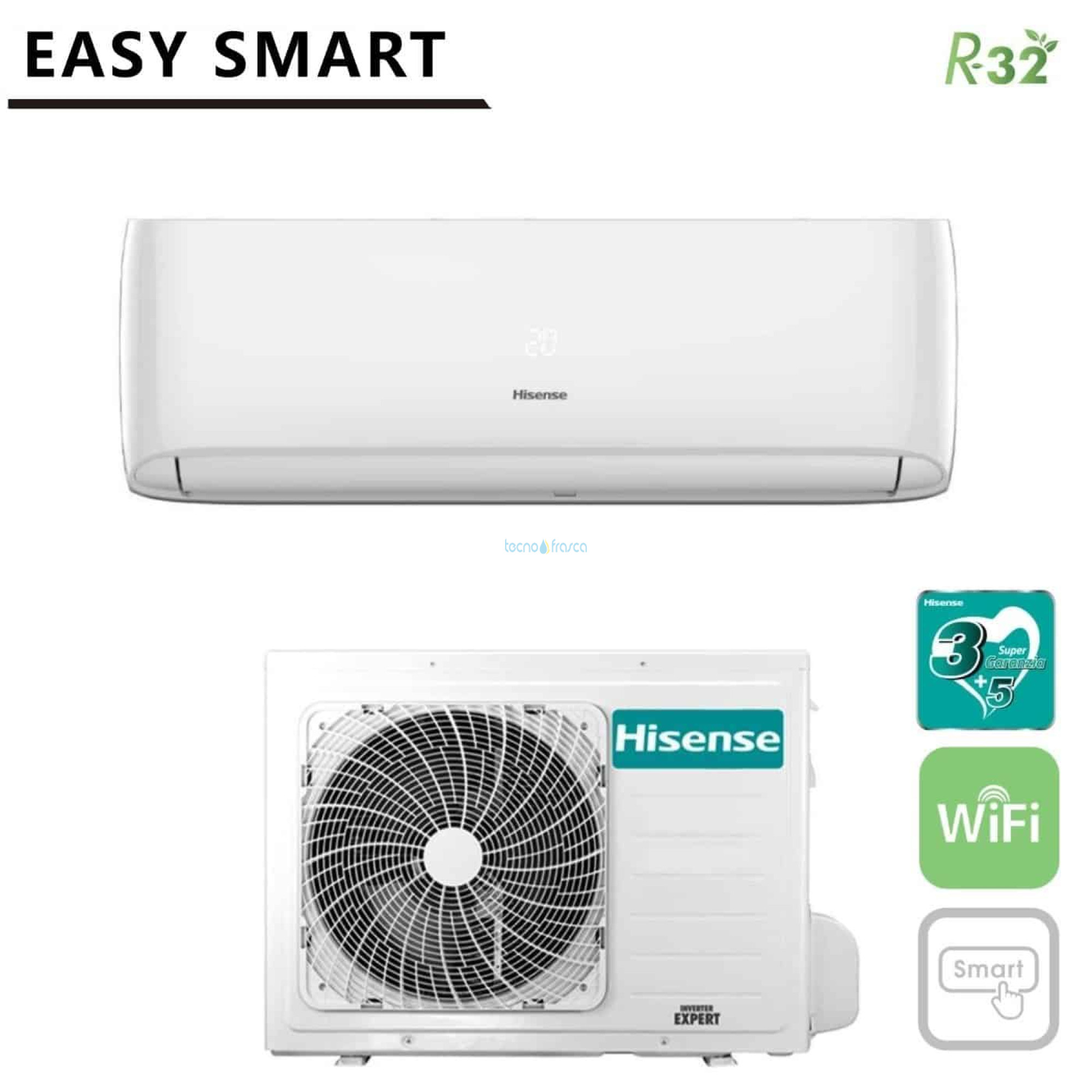 Hisense New Easy Smart inverter gas R-32 12000 Btu CA35YR3AG A++/A+