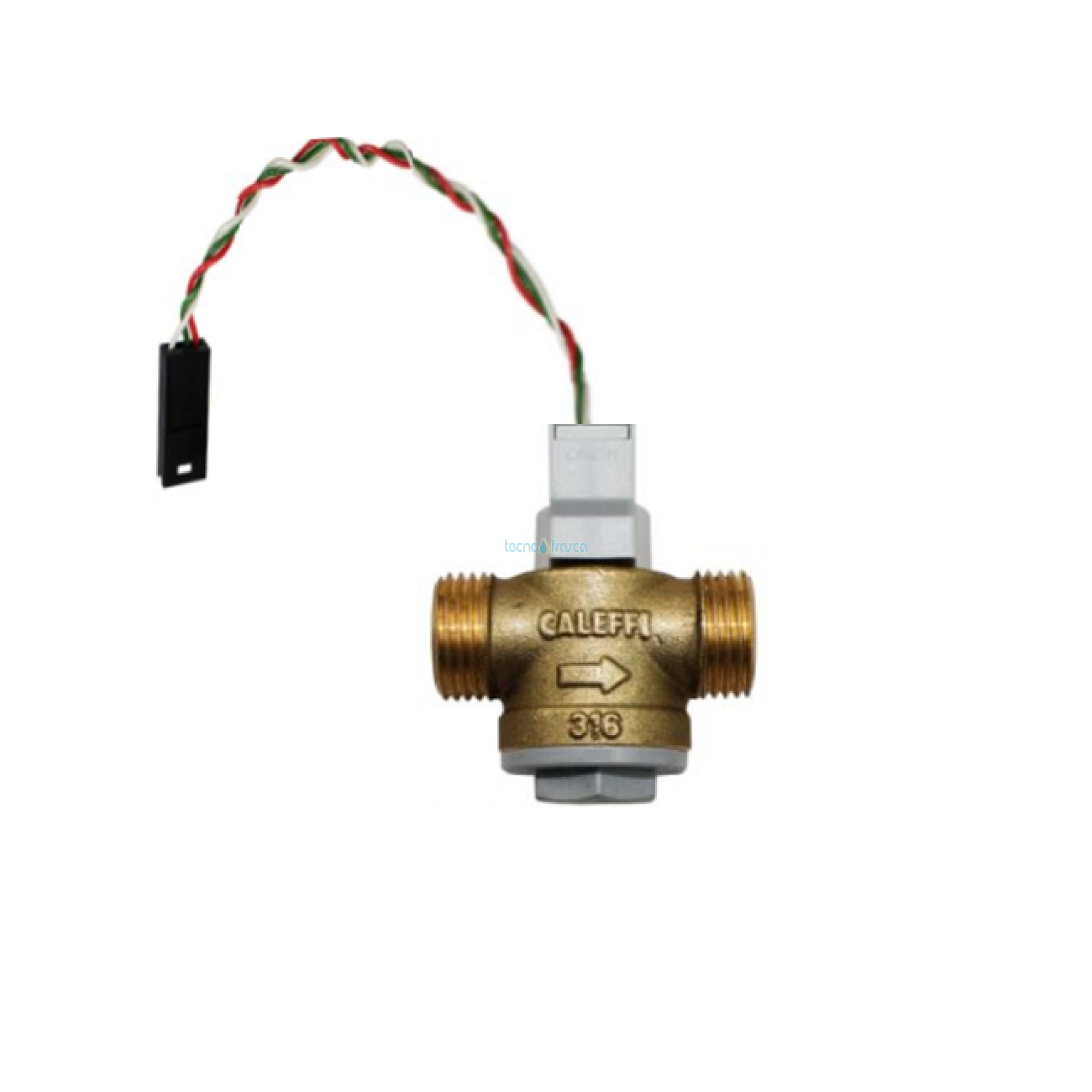 Flussotato caleffi rotativo dritto 1/2-12 con cavetto vre031