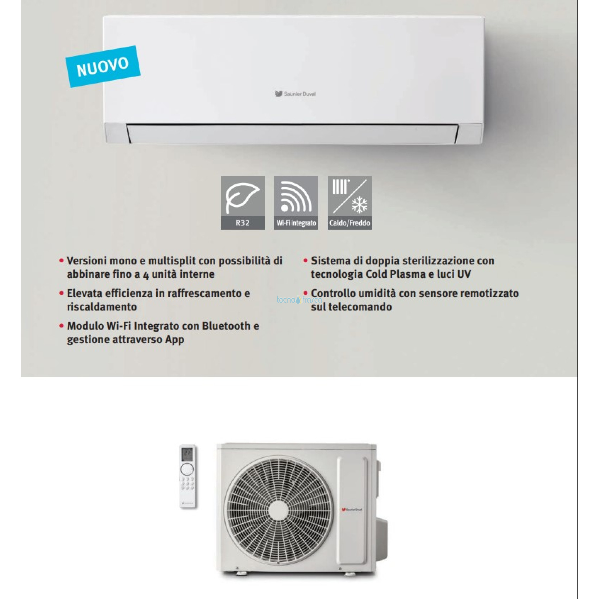 Hermann/Saunier Duval condizionatore Vivair Lite SDHB1-025 9000 BTU