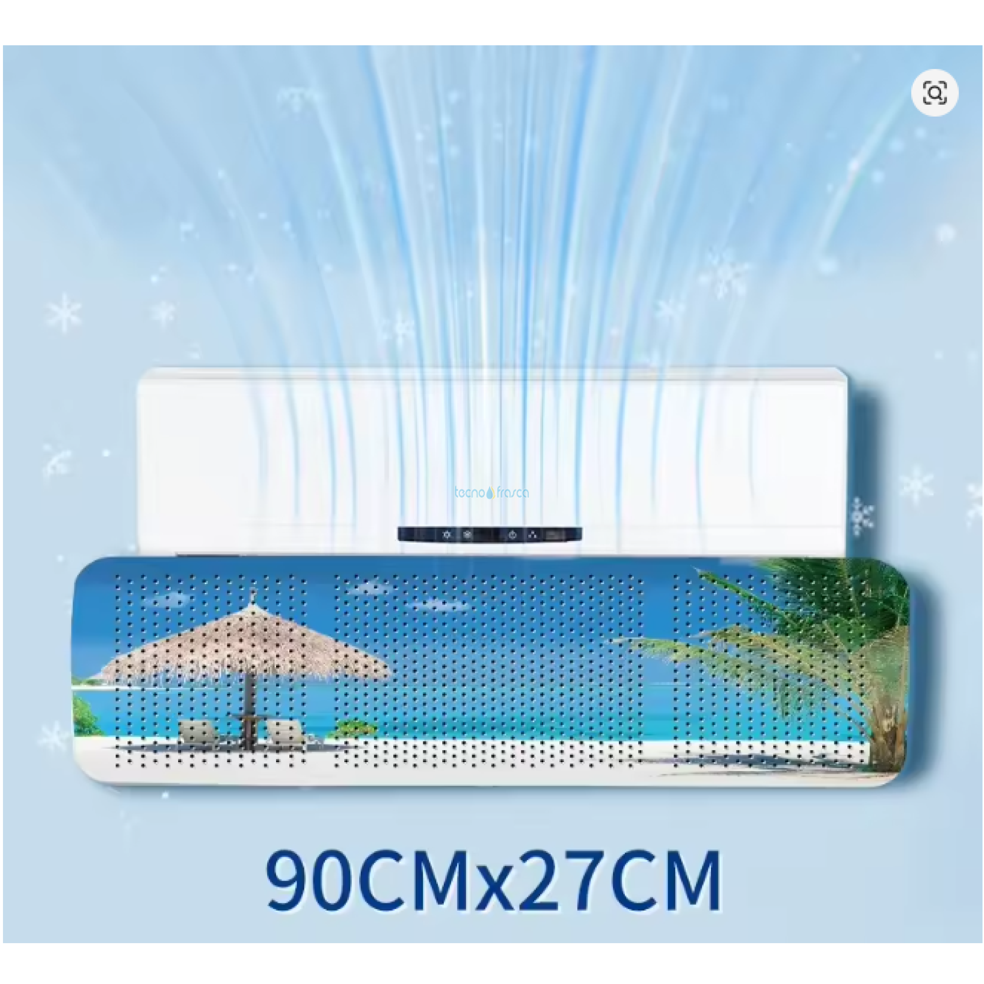 Deflettore scudo antivento per aria condizionata mare 90x27
