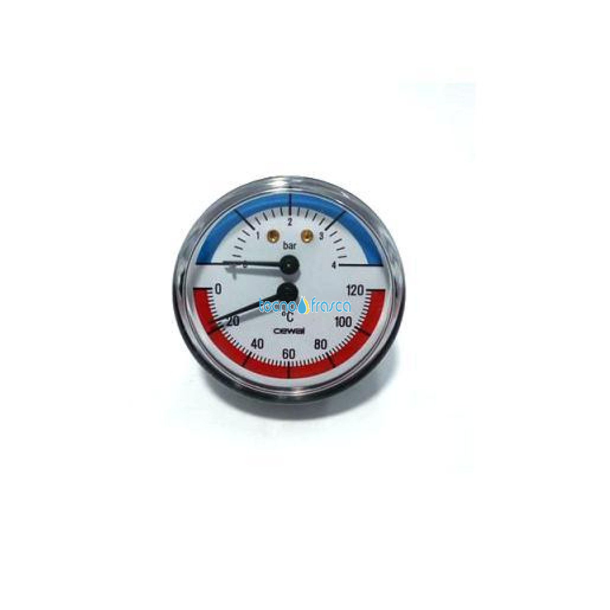 Termomanometro d63 a gambo fisso 1/2 4bar scala 0/120 cewal 91548400