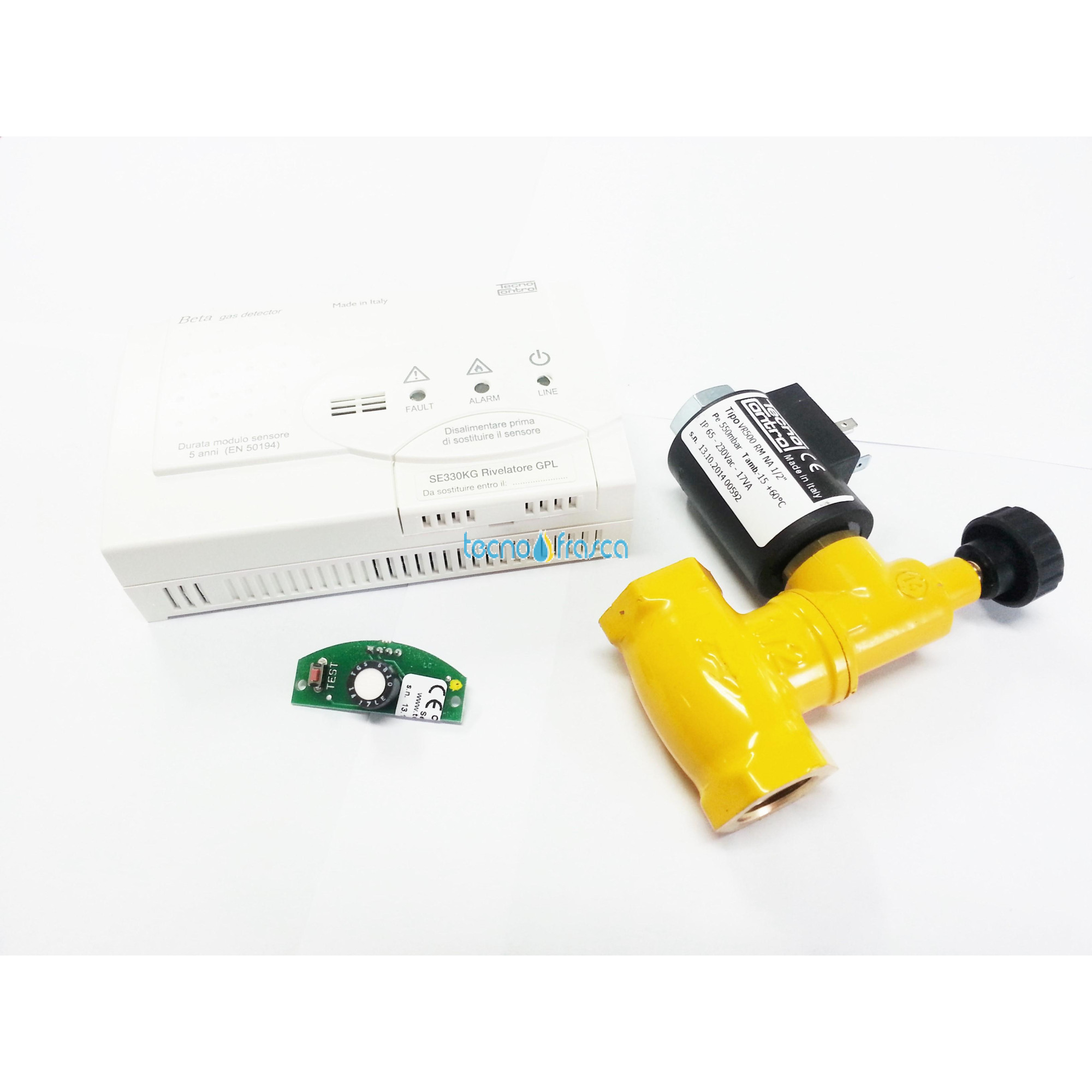 Rivelatore fughe gas serie BETA sensore+ Elettrovalvola 230V
