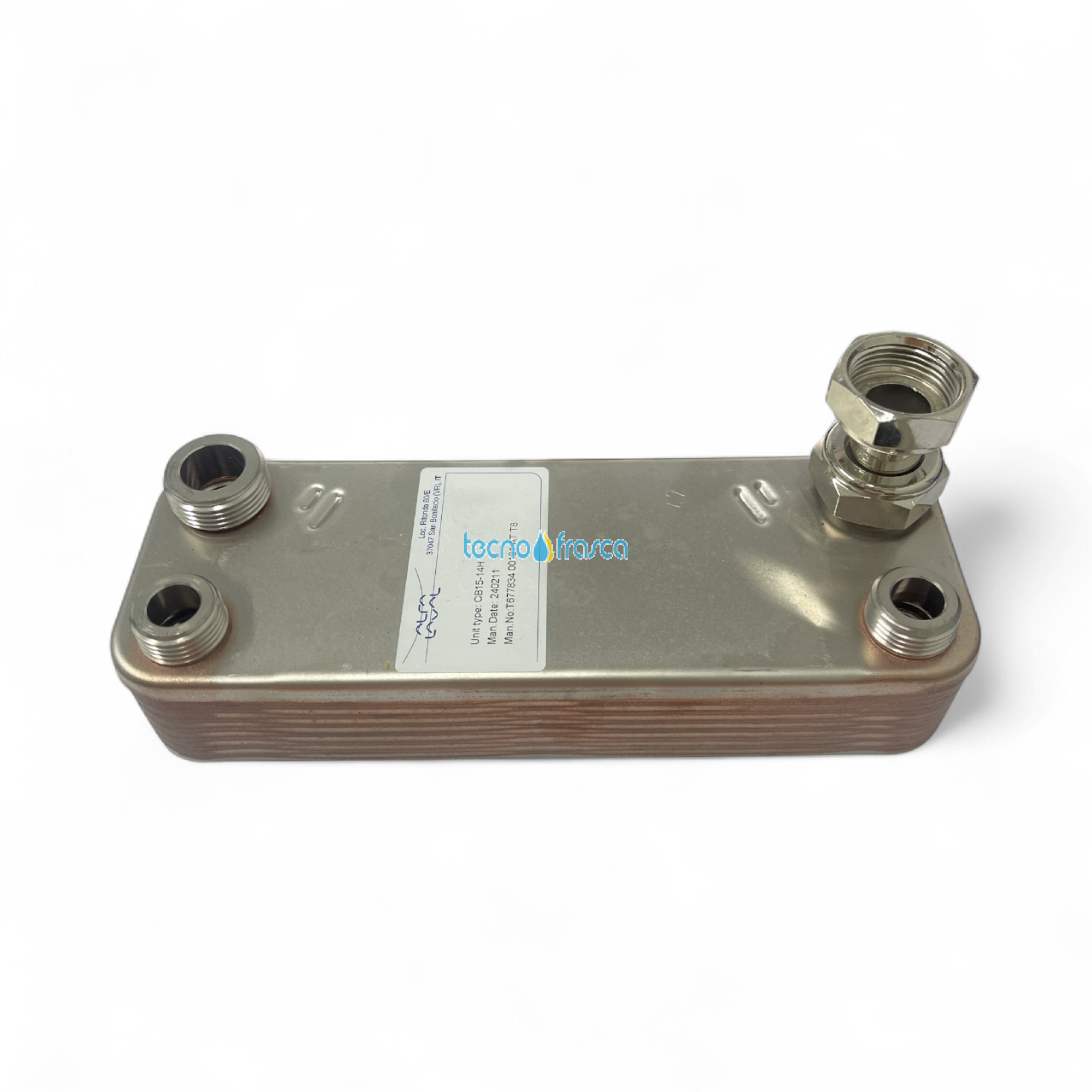 Scambiatore vaillant 14 piastre con codolo 3/4 0020073792 c274mc