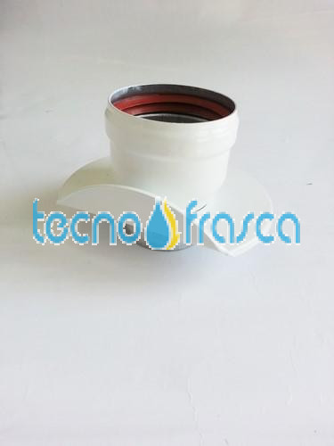 Sylber adattatore scarico fumi d80 con presa aria 1550759