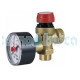 Valvola di sicurezza completa di manometro 1/2 m/f 3 bar 03540440