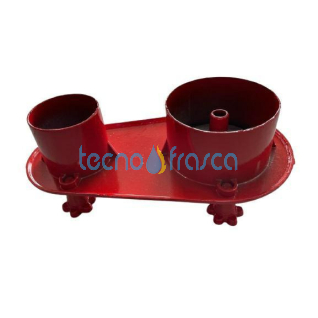 Piastra per conrollo fumi pft a 2 fori (0801100)