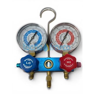 Gruppo manometrico a 2 vie diam.80 per gas refrigerante r410/r407