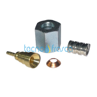 Bocchettone kit capillare 1/4 sae 180°